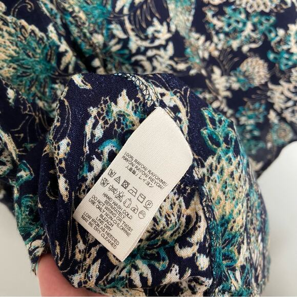 Free People Navy Blue & Green Long
Sleeve Lady Luck Tunic Size XS NWT - Picture 11 of 11